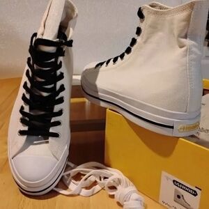Better Than Converse - White and Black High-Top Sneakers